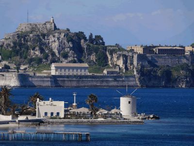 Kapelle Windmhle Kerkyra Meer