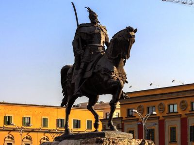 Skanerdeg Statue Tirana Albanien