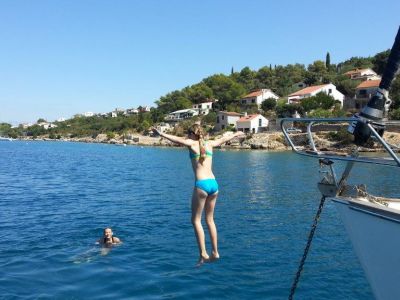 Segeltrn mit Teens Kroatien