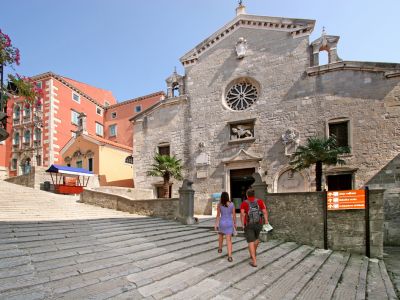 Burgstdtchen labin auf der Halbinsel Istrien.